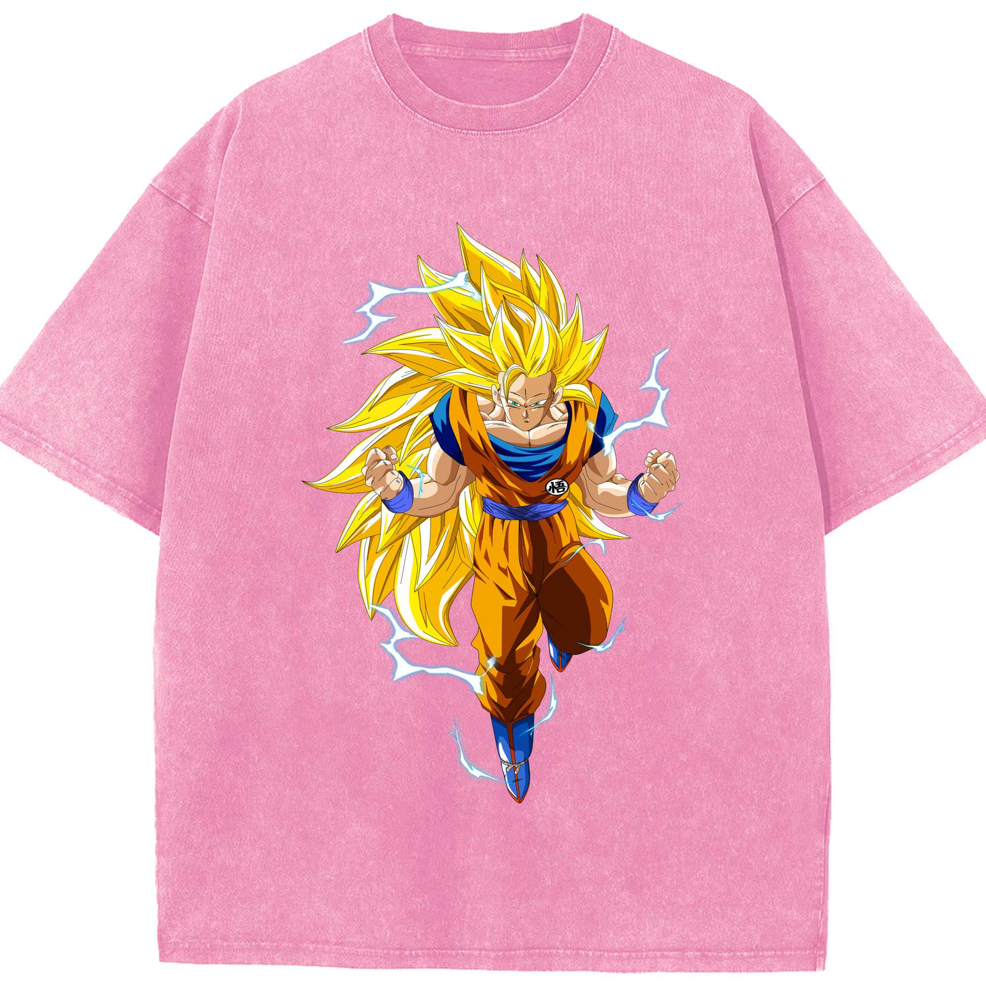 （画像用） ドラゴンボール 孫悟空（そん ごくう）Son Goku カカロット DRAGON BALL Kakarotto 綿100% ヴィンテージ風 半袖Tシャツ（フロントプリント）